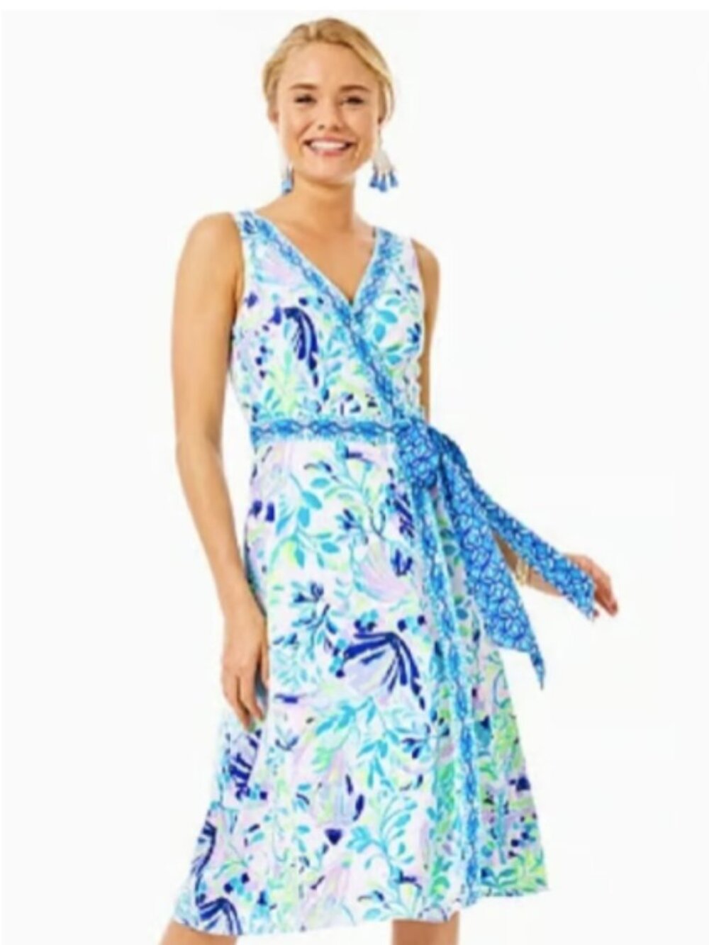 Lilly Pulitzer Shaylee Stretch Midi Wrap Dress